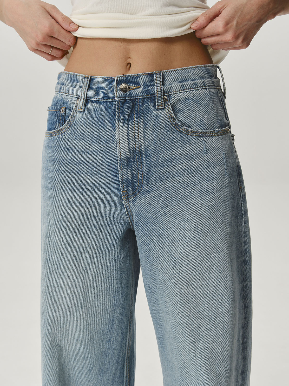 Джинсы WIDE LEG HIGHT RISE (голубой)