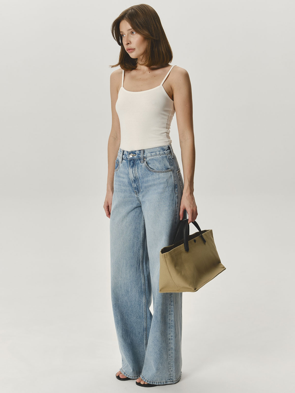 Джинсы WIDE LEG HIGHT RISE (голубой)