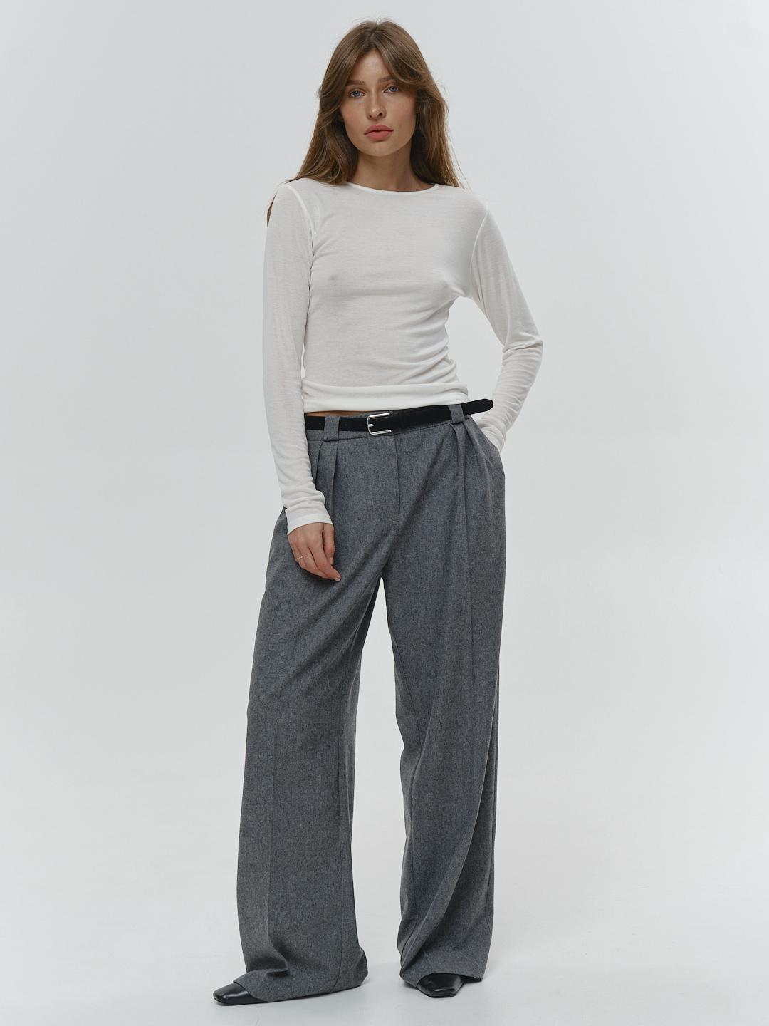 Лонгслив SLIM FIT (белый)