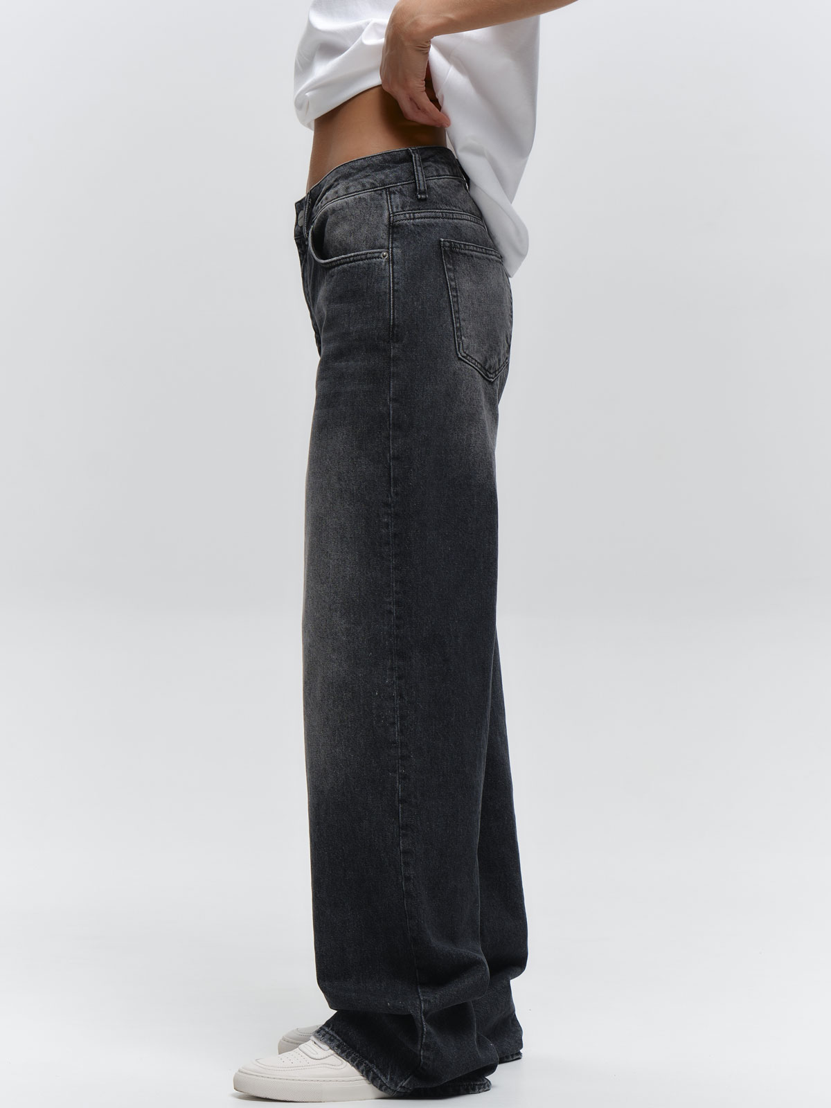 Джинсы WIDE LEG (графит)