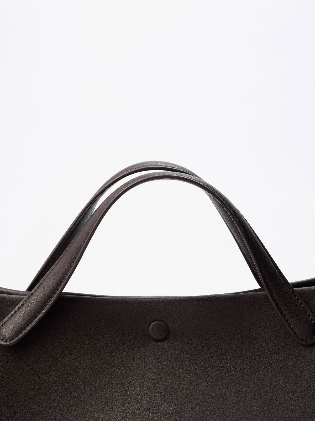 Сумка TOTE из гладкой кожи (шоколадный)