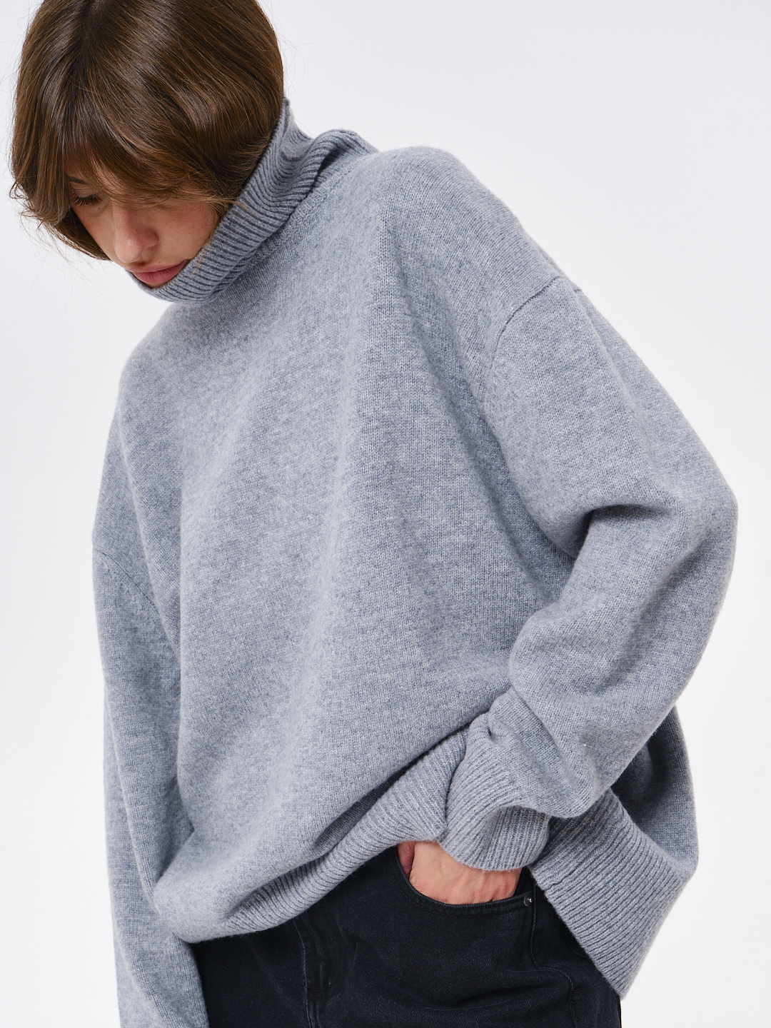 Свитер 100% WOOL (серый) old