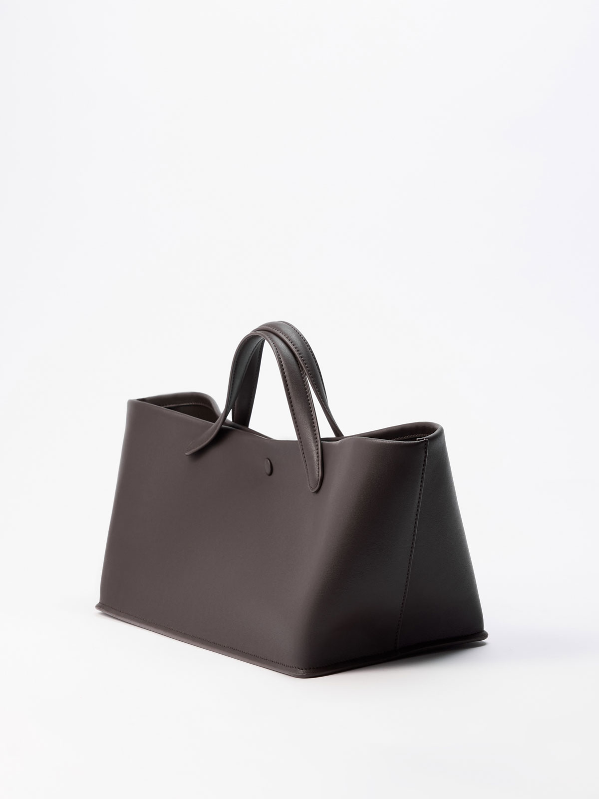 Сумка TOTE из гладкой кожи (шоколадный)