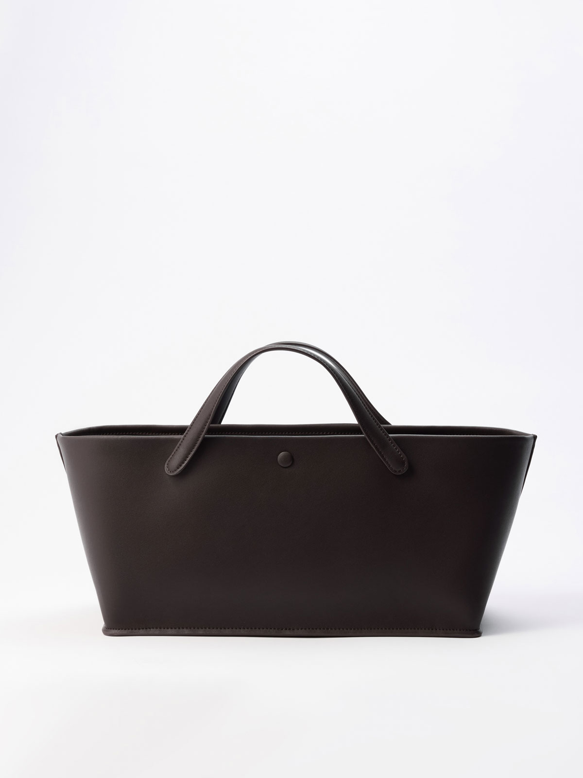 Сумка TOTE из гладкой кожи (шоколадный)