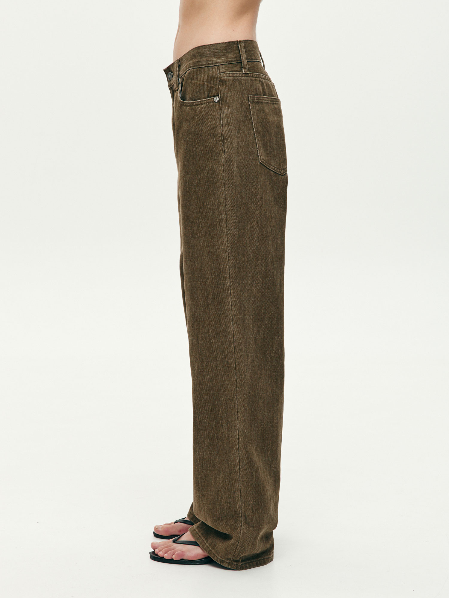 Джинсы WIDE STRAIGHT (оливковый)