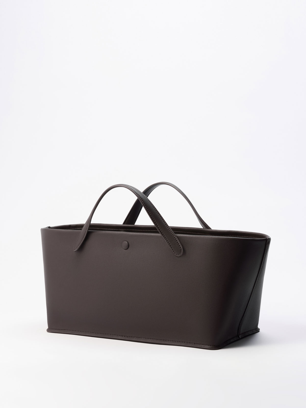 Сумка TOTE из гладкой кожи (шоколадный)
