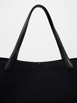 Сумка LARGE TOTE из канвы (черный)