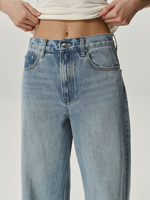 Джинсы WIDE LEG HIGHT RISE (голубой)