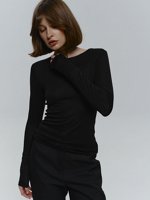 Лонгслив SLIM FIT (черный)