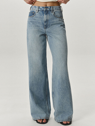 Джинсы WIDE LEG HIGHT RISE (голубой)