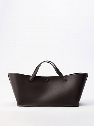 Сумка TOTE из гладкой кожи (шоколадный)