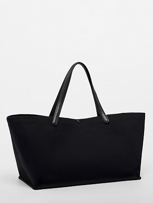 Сумка LARGE TOTE из канвы (черный)