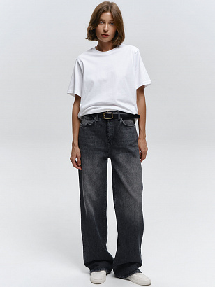 Джинсы WIDE LEG (графит)