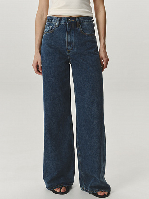 Джинсы WIDE LEG HIGHT RISE (синий)