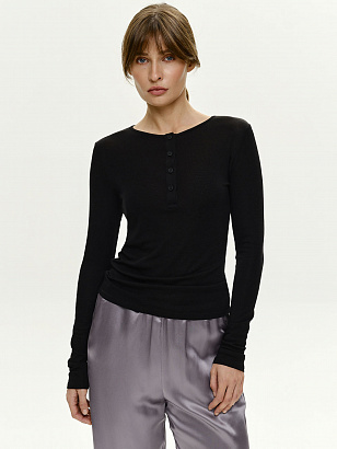 Лонгслив BASE SLIM FIT (черный)
